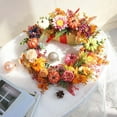 thumbnail image 7 of Cevemin Thanksgiving Halloween Wreath Decorations, Realistic Pumpkin Peony Fall Wreath for Farmhouse Front Door, Durable Waterproof Autumn Harvest Decor 2025, 7 of 7