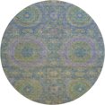 thumbnail image 2 of Addison Rugs Mayfield Premium Machine Washable Transitional Panels Blue Round Rug, 8' x 8', 2 of 6