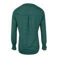 thumbnail image 5 of Fiaer Womens Long Sleeve T Shirts Oversized V Neck Tshirts Loose Fit Casual Fashion Solid Color Ruffle Sleeve Tops Green XXL, 5 of 5