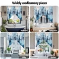 thumbnail image 6 of Abstract Urban Silhouette Swag Curtain Valance for Windows, Retro Blue Gary Building Window Treatments Short Swag Topper for Kitchen Windows Bathroom Bedroom, 36"x36", 6 of 8