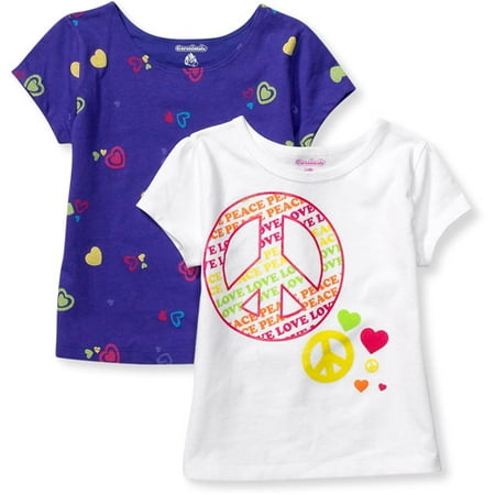 Garanimals - Baby Girls' Graphic Tees, 2-Pack - Walmart.com
