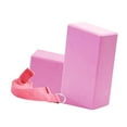 thumbnail image 4 of Bloque de yoga Zulema portátil de espuma EVA para deportes interior pilates meditación Rosa, 4 of 8