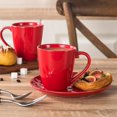 thumbnail image 2 of Coffee Mug Set, 12 Ounce, Ceramic Mug for Men, Women,  Glazed Mugs with Handle for Coffee, , Milk, Cocoa, Cereal - Set of 6 Red, 2 of 6