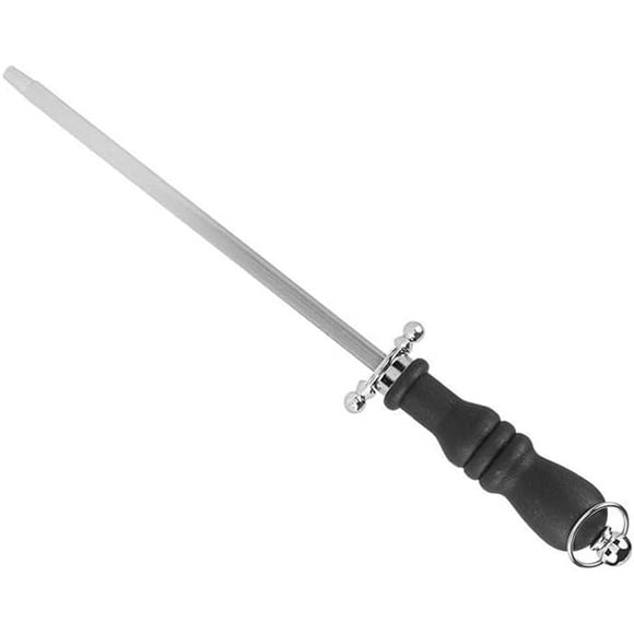 HWZWT Sharpening Steel, Honing Steel, Honing Rod, Professional Carbon Steel Sharpening Rod, Kitchen Knife Sharpener Repair Knife Edge, Knife Steel with Non-Slip Handle (38CM)