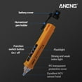 thumbnail image 2 of ANENG VD802 Non-contact AC Voltage Detector Tester Meter 12V-1000v Pen Style Electric Indicator LED Outlet Wit Yellow, 2 of 7