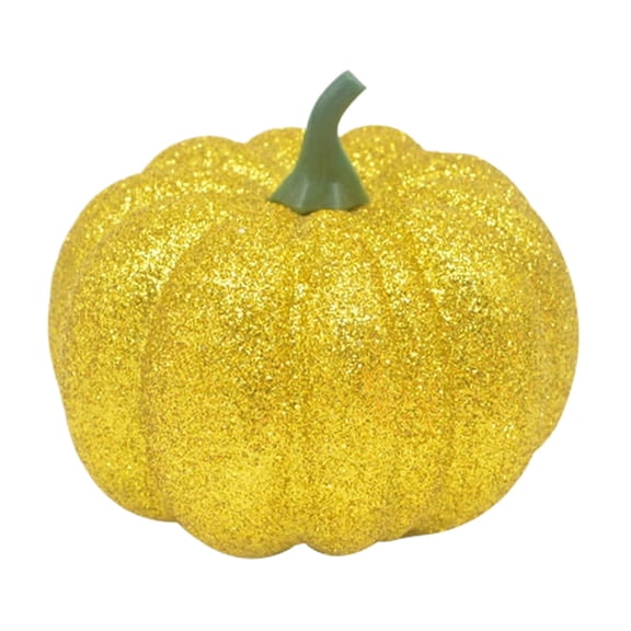 Artificial Decorative Pumpkin – Gold Finish for Halloween, Thanksgiving, and Fall Holiday Decorating