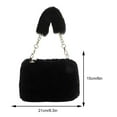 thumbnail image 2 of Yucurem Women Fuzzy Crossbody Bag Casual Plush Tote Handbag Daily Dating Bag(black) Fashion shoulder bag (Black), 2 of 8