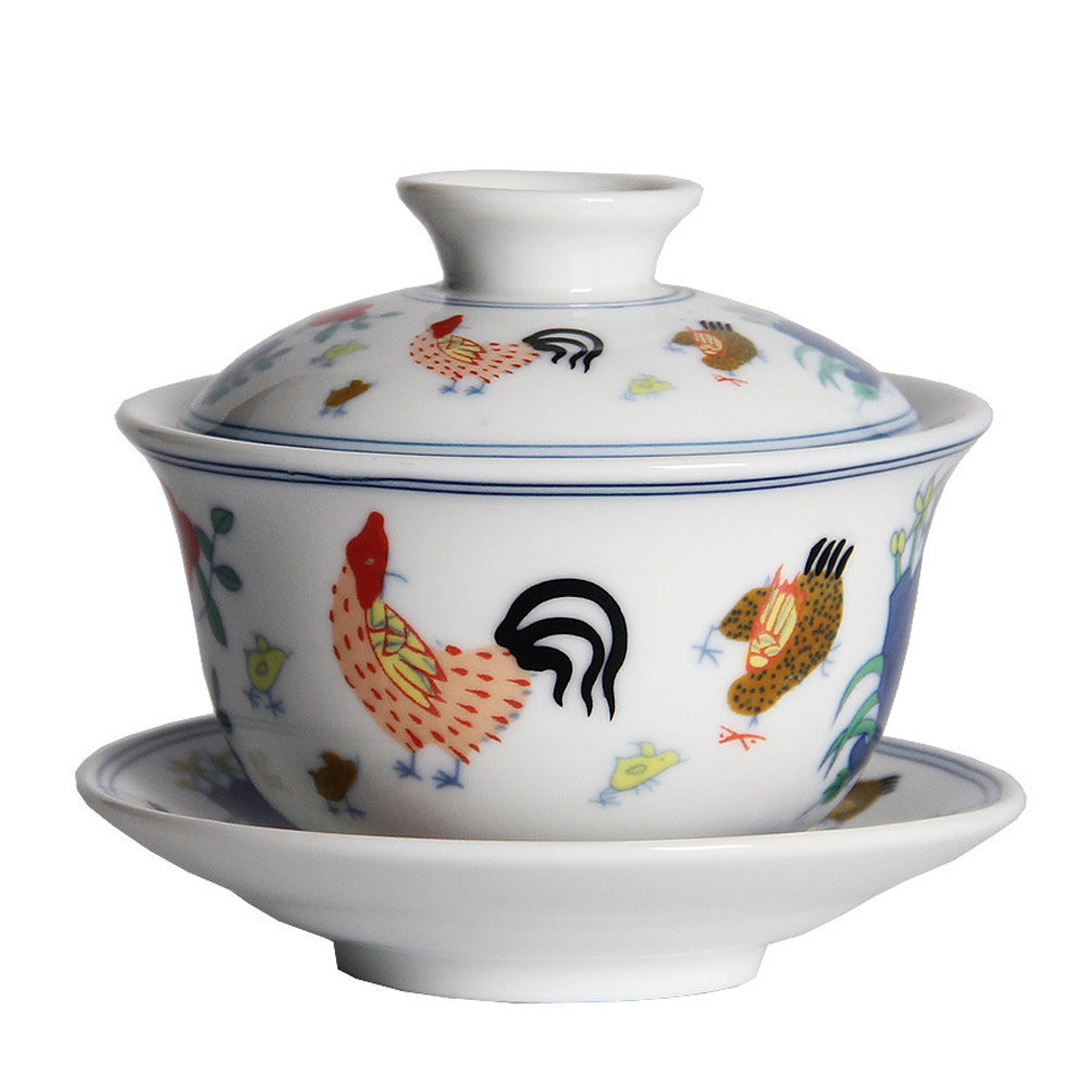 Homemaxs Decorative Tea Cup Tea Bowl with Saucer Lid Ceramic Tea Mug Business Gift Tea Ware - image 1 of 6
