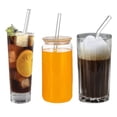 thumbnail image 3 of Klara reusable glass straws set of 12 straight and bent with cleaning brush, 3 of 5