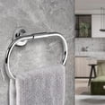 thumbnail image 4 of Wall Mounted Oval Towel Ring - Polished Chrome, Luxury Modern Design, 4 of 5