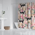 thumbnail image 2 of Husky Dog Flower Floral Shower Curtain 84"x72" ,Bathroom Decorative Shower Curtains Set with 12 Hooks,Modern Waterproof Washable Shower Curtain, 2 of 6