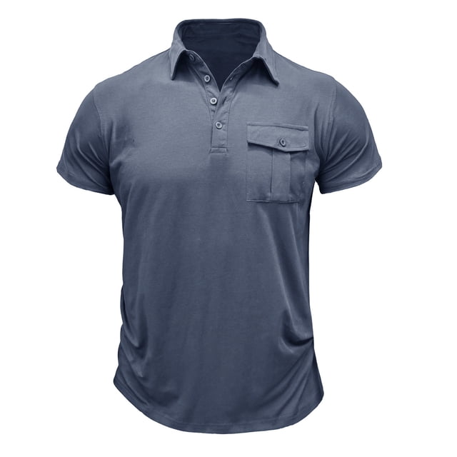 Penkiiy Men's Quick-Dry Short Sleeve Athletic Performance Pullover Shirt XL Navy