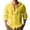 Yellow, variant on Chbgutlmr Cotton Linen Shirts for Men Drawstring Long Sleeve Button down Hooded T-Shirts Casual Loose Lightweight Plain TopsXLYellow