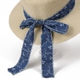 thumbnail image 4 of Nfurl Women's Straw Hats for Sun Protection Wide Brim Summer Hats Elegant Bowknot Sun Hats for Tea Party Beach Vacation Gardening Travel,Beige, 4 of 7