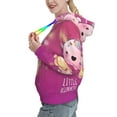 thumbnail image 2 of Lsque Cute Pink Axolotl A Pattern Casual Women's Hoodie,Hooded Sweatshirt with Kangaroo Pocket,Pullover Hoodie with Eye-catching Drawstrings-Medium, 2 of 7