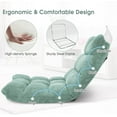thumbnail image 5 of WSSYzyzf Floor Chair with Back Support 14 Adjustable Positions Padded Sleeper Bed Couch Recliner Gaming Floor Chair for Meditation Adults Living Room Green, 5 of 18