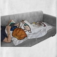 thumbnail image 6 of Sports Soft Flannel Fleece Throw Blanket, Genius Boy Rolling the Ball Athlete Professional Basketball Player Graphic Design, Cozy Plush for Indoor and Outdoor Use, 70" x 90", Multicolor, by Ambesonne, 6 of 6