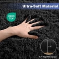 thumbnail image 5 of Nefoso 4ft x 4ft Round Area Rug, Soft Fluffy Circle Rug Shag Round Rugs for Living Room Bedroom Indoor Home Decor, Black, 5 of 11