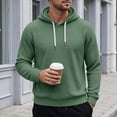 thumbnail image 6 of Atkumj Waffle Hoodies for Men Trendy Adjustable Drawstring Hooded Sweatshirt Casual Solid Color Long Sleeve Pullover Hoodie, 6 of 10