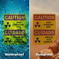 thumbnail image 5 of (2 Pack) High Radiation Area Bilingual OSHA Caution Radiation Sign, 5 of 7