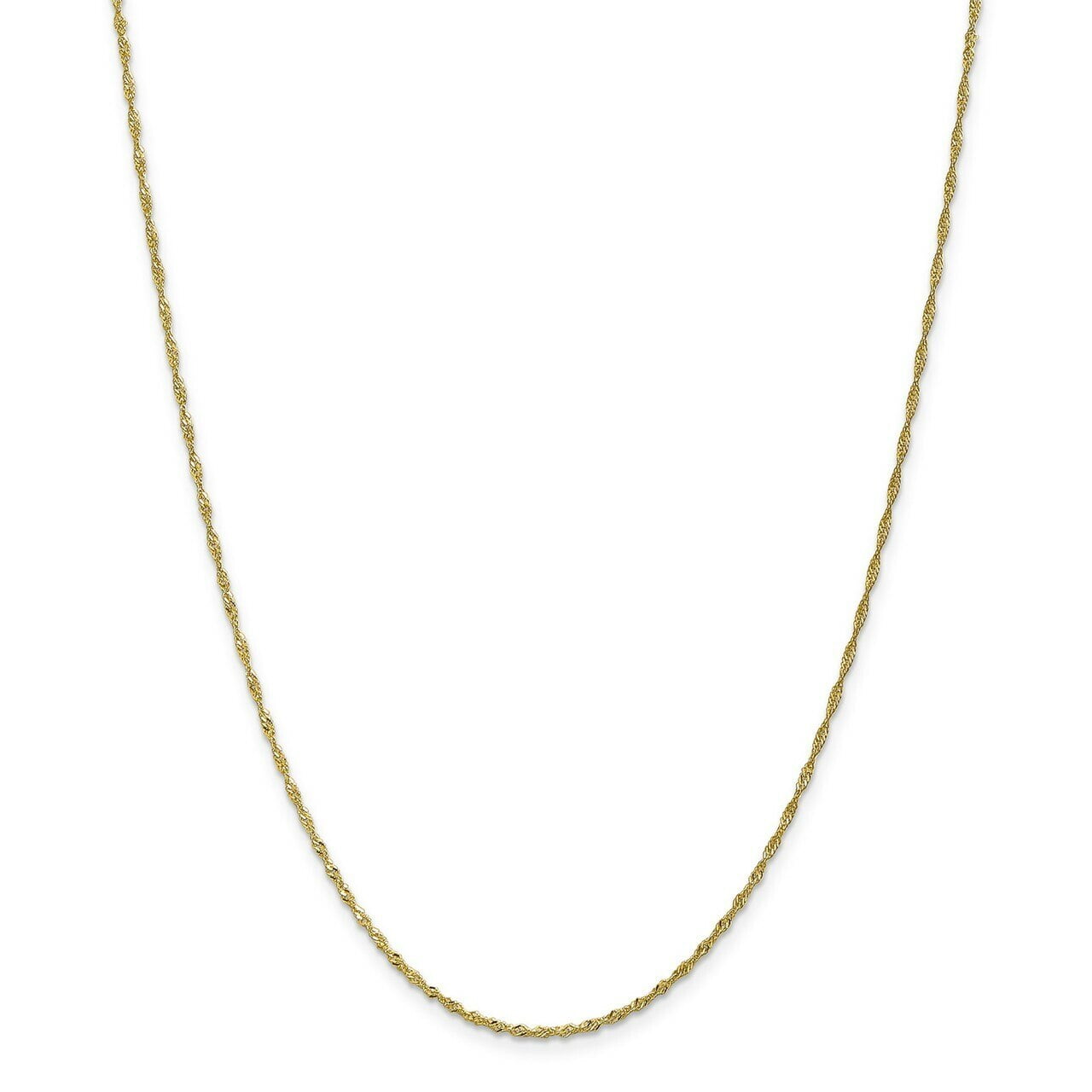 14k Yellow Gold 1.4mm Singapore Chain Necklace Bracelet Anklet 7-30 14k Yellow Gold 1.4mm Singapore Chain Necklace Bracelet Anklet 7-30