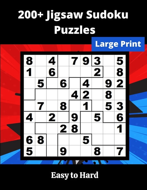 200 jigsaw sudoku puzzles irregular for adults and seniors large print paperback walmart com