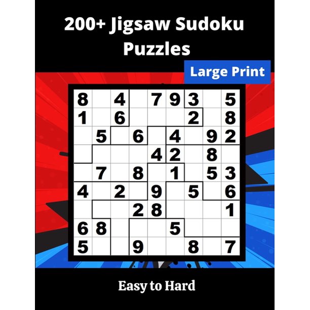 200 jigsaw sudoku puzzles irregular for adults and seniors large print paperback walmart com