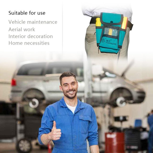 Bolsa de herramientas a prueba de agua Paquete de cintura de electricista Bolsa de bolsillo de kit de herramientas de hardware Likrtyny Piezas de repuesto para herramientas