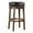 Brown+Black, variant on 2pcs Chair-height Stools, Red Faux Leather 360-degree Swivel Seat, Solid Wood Frame With Brown Finish And Attractive Nailhead Trim Round Stools Of 2, Upholstery, In Splendid For Dining