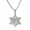Silver-Tone, variant on Star of David “Chai” Pendant Necklace with 23.6" Chain – Stainless Steel, Gold-Tone, or Black-Tone Judaica Necklace for Men & Women (Yellow Gold-Tone)