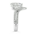 thumbnail image 3 of Spot Jewel 1.6 Ct Pear Cut Diamond Rings - 14K White Gold Plated Rings - Chevron Split Shank EngageHimt Diamond Band - V Shape Wedding Proposal Rings for Wife - Anniversary Gifts, 3 of 6