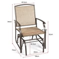 thumbnail image 3 of Mecedoras de Exterior Costway 2 con Estructura de Metal Marrón 58 x 70 x 94 cm, 3 of 10