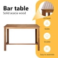 thumbnail image 3 of vidaXL 27.6 in Multifunction Solid Acacia Wood with Oil Finish Patio Bar Table, 3 of 5