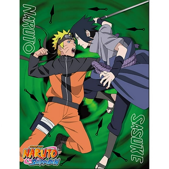 Blanket - Naruto Shippuden - Sasuke Vs Naruto Sublimation Throw Blanket
