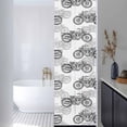 thumbnail image 3 of Black White Motorcycles Window Privacy Film, Modern Hand-Painted Vehicles Static Cling UV Sun Blocking Heat Control Window Tint Day and Night, Non-Adhesive One Way Windows Privacy Cover 17.7''x78.7'', 3 of 7