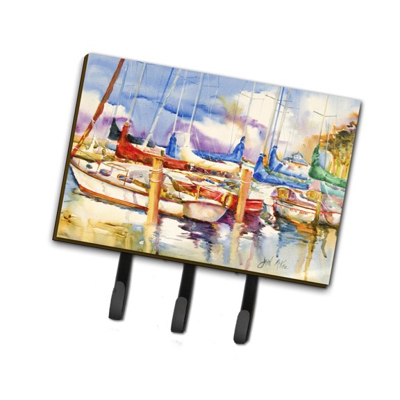 Carolines Treasures JMK1072TH68 Run Away Sailboats Leash or Key Holder Triple multicolor