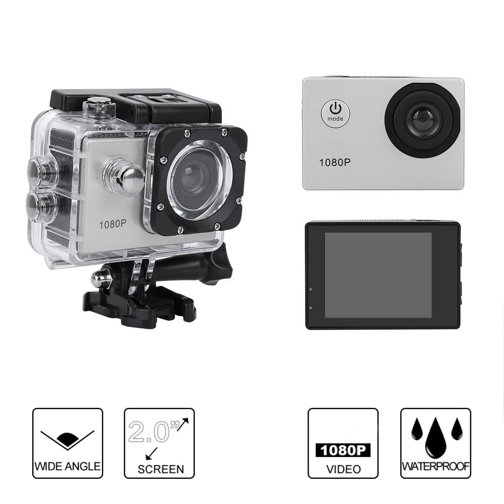 Streetwize Waterproof Action Camera With 2" LCD Touch Screen Display inc mounts 