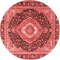 thumbnail image 1 of Ahgly Company Indoor Round Medallion Red Traditional Area Rugs, 8' Round, 1 of 4