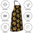 thumbnail image 5 of Pofeuu Maple Leaves With Leopard Print Waterproof Apron with Pockets Adjustable Cooking Aprons Kitchen Bib for Baking Household Cleaning, 5 of 8