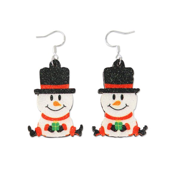 Uutvmp Christmas Classic Graphic Earrings for Women, Cute Christmas Tree Santa Snowflake Xmas Earrings for Women Christmas Holiday Gifts