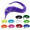 thumbnail image 2 of Fuzzy Magic Worm Trick Toys For Kids Wiggly Twisty Worm On a Invisible String Carnival Party Favors Children Magic Props 20pcs light green, 2 of 6