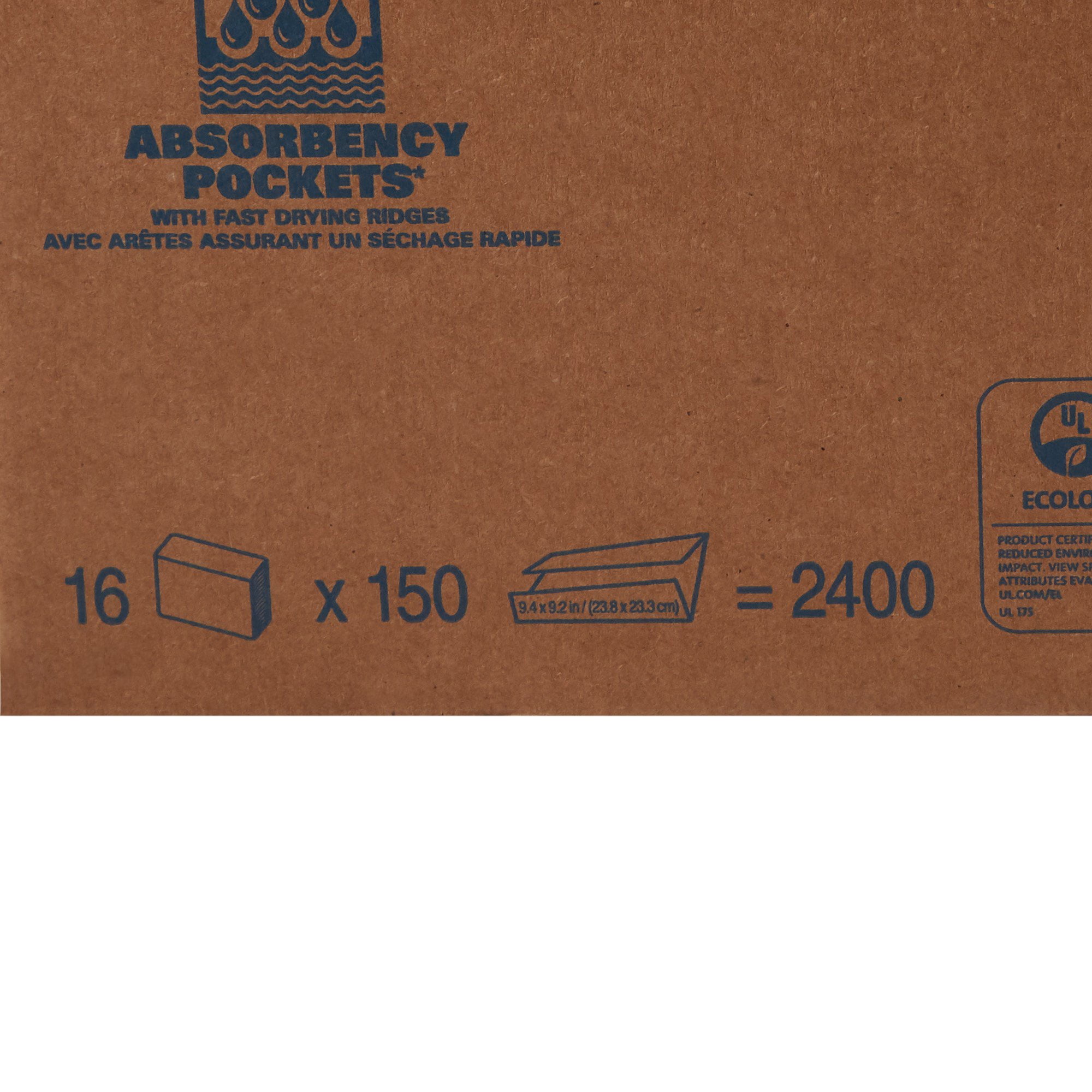 Kleenex Multi-Fold Paper Towels, 1-Ply Paper, 9 3/10 in X 9 2/5 in, 150 Towels, 16 Packs, 2400 Total