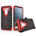 thumbnail image 2 of Zizo BOLT Series compatible with LG V30 Case Military Grade Drop Tested with Tempered Glass Screen Protector, Holster LG V35 ThinQ Case BLACK RED, 2 of 9