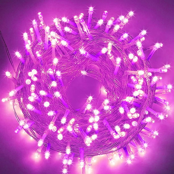 Serie Luz 300 Leds 14 Metros Control 8 Secuencias De Luz Decorativo Fiusha Morado YANKON YK-NAV-3006-FI-MO