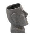 thumbnail image 3 of Résine, Planteur de Tête de MOAI de 11 Po, Gris, 3 of 5