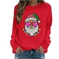 thumbnail image 2 of jehdhy Christmas Sweatshirts for Women Fashion Loose Casual Crewneck Long Sleeve Cute Pullover Fall Winter Graphic Tops, 2 of 3