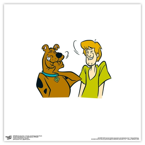Gallery Pops Scooby-Doo - Scooby and Shaggy Best Buds Wall Art, Unframed Version, 12" x 12"
