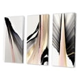 thumbnail image 3 of Designart "Pink and Gold Cubic Minimalism VI" Abstract Cubism Wall Art Set Of 3 - Transitional Gold Canvas Set For Living Room Decor, 3 of 6
