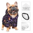 thumbnail image 4 of Uemuo Lavender Flowers for Winter Dog Hoodie Sweatshirts with Pockets Warm Dog Clothes for Small Dogs Chihuahua-Medium, 4 of 8