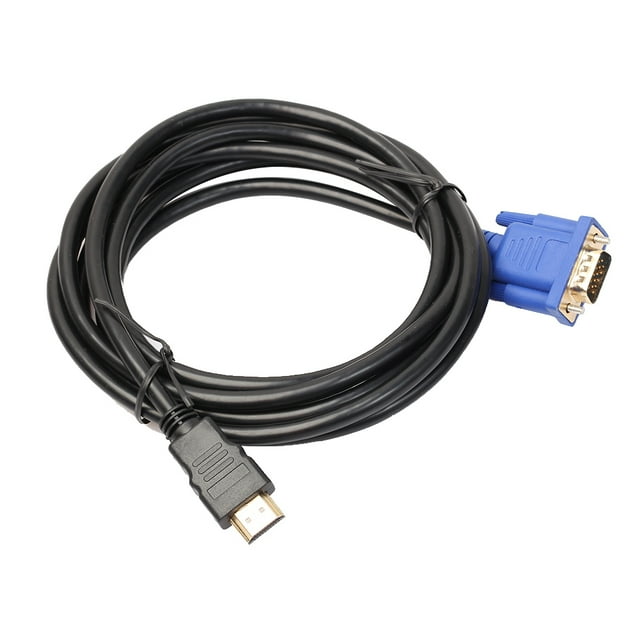 Adaptador HDMI macho dorado a VGA HD macho de 15 pines 1080P HDTV Cable convertidor